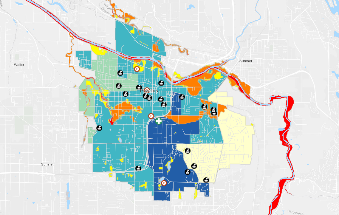 Image of Puyallup flooding study map